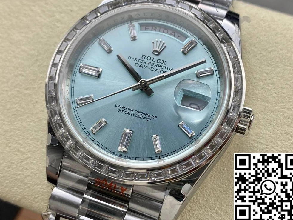Rolex Hourmarker M228396tbr-0002 Tungsten Blue Diamond QF Factory v5 Day Dial Steel Date 0523